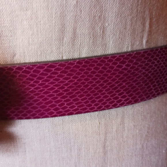 WHBM Raspberry Faux Croc Belt with Embellishment - Picture 4 of 11